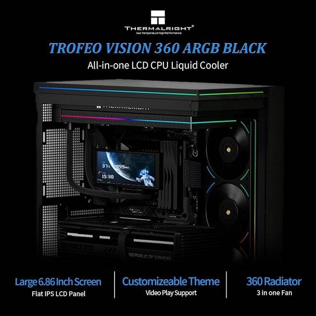Thermal Cooler Trofeo Vision 360 ARGB Liquid – Black