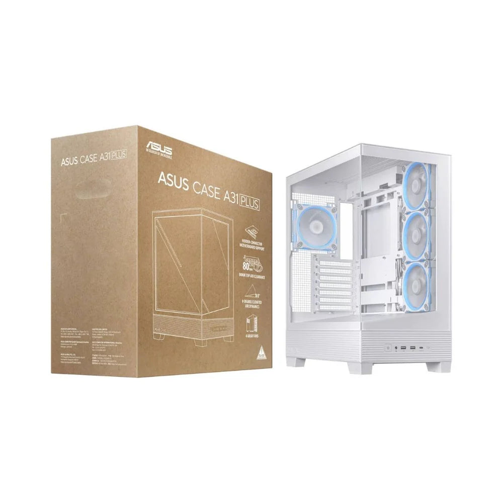 ASUS A31 PLUS Mid-Tower Gaming Case White
